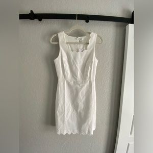 J.Crew Scalloped basketweave square-neck dress size 2